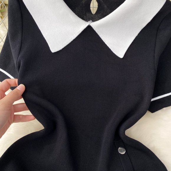 women's french knitted dress - Picture 7 of 9